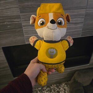 PAW Patrol Snuggle Up Rubble Plush - Light Up & Sounds - Great Condition